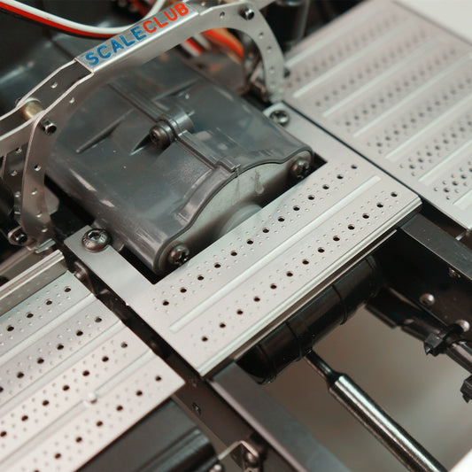 SCALECLUB For Tamiya 1/14 Tractor Truck Gearbox Metal Upgraded Pedal Workbench Original Installation TB-TY-1