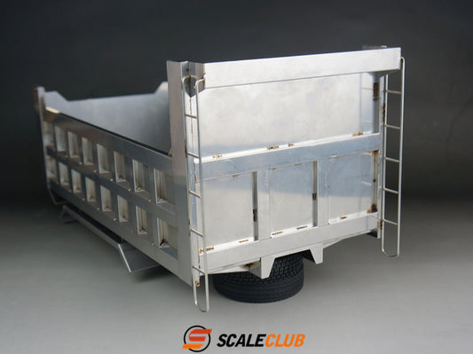 scaleclub stainless steel sheet metal domestic mud bucket mud bucket 1/14 carriage truck bucket