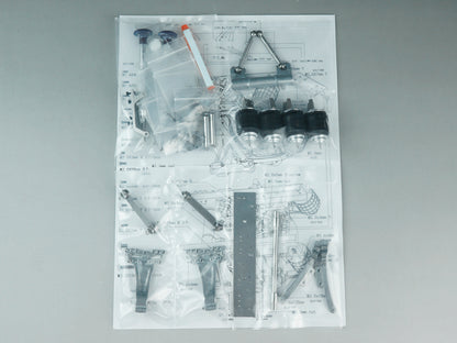 Scaleclub Tamiya tractor for Mercedes-Benz, Scania, and MAN, single-axle rear axle airbag suspension system