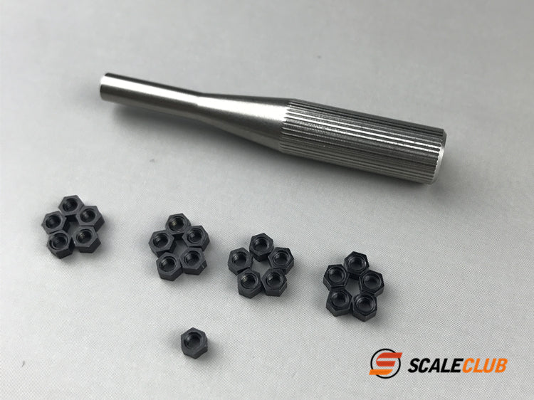 SCALECLUB 3mm nut socket Tamiya 1:14 trailer truck dump truck scale