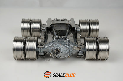 scaleclub 1/14 mud tractor new style wheel reduction lock differential break transmission power rear axle