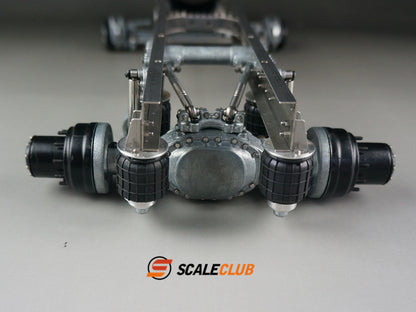 Scaleclub Tamiya tractor for Mercedes-Benz, Scania, and MAN, single-axle rear axle airbag suspension system