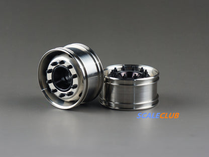 SCALECLUB Tamiya 1:14 tractor mud head universal upgrade metal front wide wheel narrow wheel