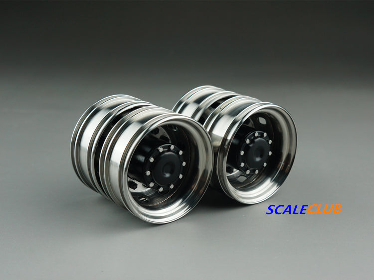 SCALECLUB Tamiya 1:14 tractor mud head universal upgrade metal rear wheel hub