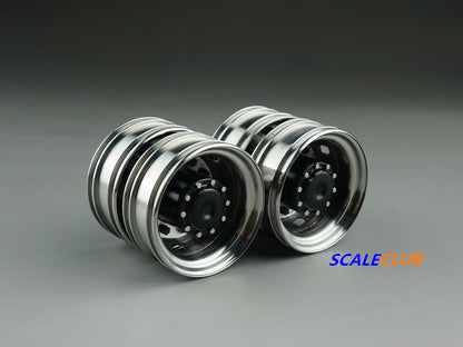 SCALECLUB Tamiya 1:14 tractor mud head universal upgrade metal rear wheel hub