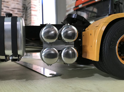 For Tamiya 1/14 tractor truck mud truck four gas tank simulation metal upgrade parts diameter 23mm SCALECLUB QG4-TY-1