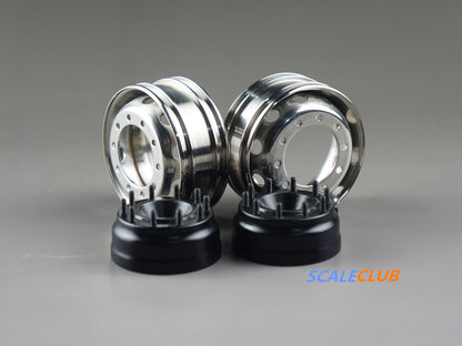 SCALECLUB Tamiya 1:14 tractor mud head universal upgrade metal front wide wheel narrow wheel