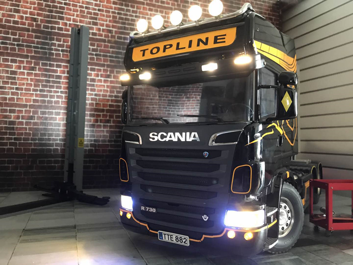 Scaleclub 1/14 Tamiya Scania r470 r620 upgrade metal ceiling light lamp holder lamp cup
