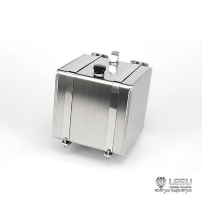 LESU G-6107 1/14 Truck Model Square Stainless Steel Welded Hydraulic Tank Tamiya Truck Model Upgrade Modification or DIY