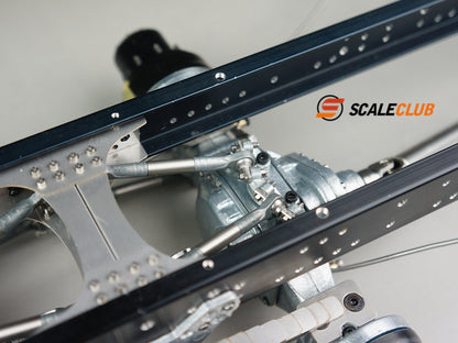scaleclub 1/14 mud tractor new style wheel reduction lock differential break transmission power rear axle