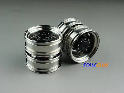 SCALECLUB Tamiya 1:14 tractor mud head universal upgrade metal rear wheel hub