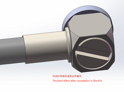 Hydraulic model nozzle with fixed sleeve nylon tube sleeve