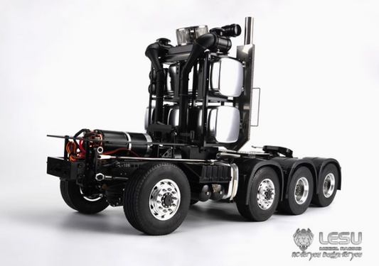 LESU 1/14 Tamiya heavy tractor truck 8X8 full drive differential lock axle chassis remote control model truck modification
