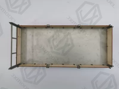 Hong Kong style wooden railing box JXmodel Tamiya 1/14 scale truck modification upgrade simulation carved wood board