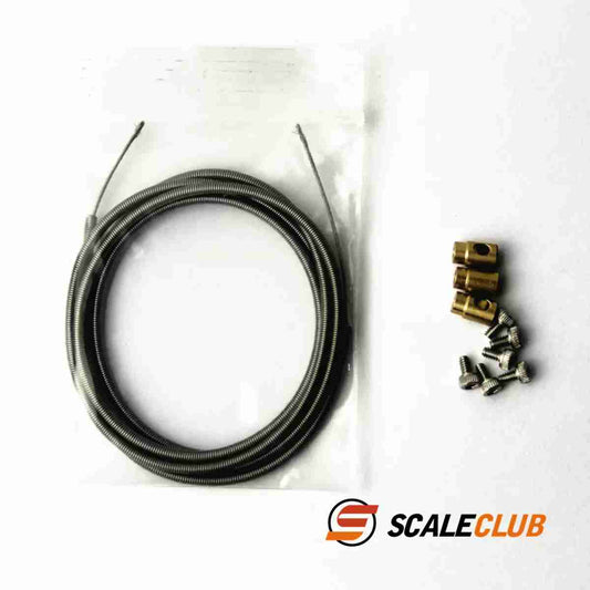 Scaleclub Model 1 set Metal stainless steel lock differential pull wire spring cable Wire diameter: 1.6MM Length: 50CM