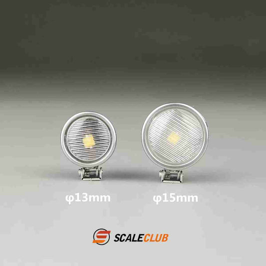 Scaleclub 1/14 Tamiya tractor truck dump truck climbing off-road upgrade metal small spotlight metal lamp cup