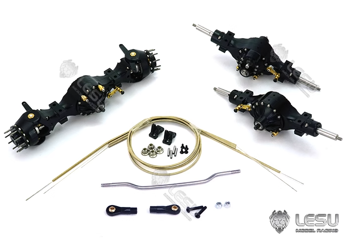 1/16 truck tractor DIY German bruder axle upgrade 6X6 flange axle set differential lock LESU model