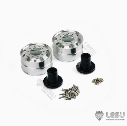 1/16 truck aluminum alloy wheel hub German bruder accessories 50001 unpowered front axle wide bell model LESU