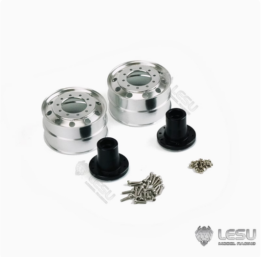 1/16 truck aluminum alloy wheel hub German bruder accessories 50001 unpowered front axle wide bell model LESU