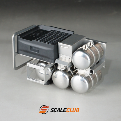 Scaleclub Model for Tamiya FH750 1/14 RC traction truck model toy battery box 4 gas tanks with pedals upgrade modification parts
