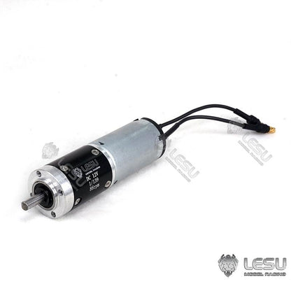 LESU 1/14 large torque belt planetary reduction steel tooth brush motor small volume engineering excavator model turntable motor