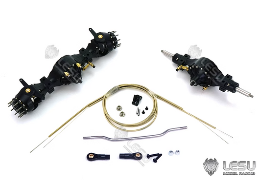 1/16 truck tractor DIY German bruder axle upgrade 4X4 flange axle set differential lock LESU model