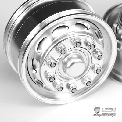 Tamiya 1/14 tractor aluminum alloy front wheel hub W-2016 wide tire 10 holes mud dump truck model LESU