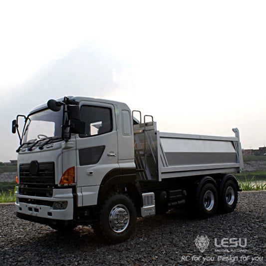 LESU1/14 Hino simulation truck 6X6 three-axle drive hydraulic dump truck differential lock axle remote control model
