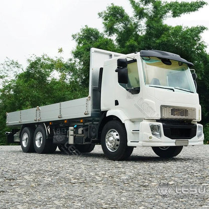 LESU 1/1 Truck Model Toy Volvo 6X4 Flatbed Truck Remote Control Metal Transporter