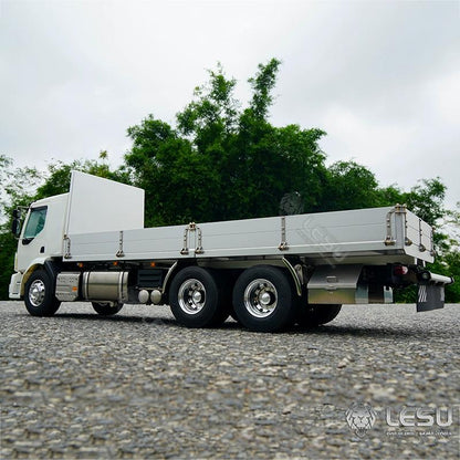 LESU 1/1 Truck Model Toy Volvo 6X4 Flatbed Truck Remote Control Metal Transporter