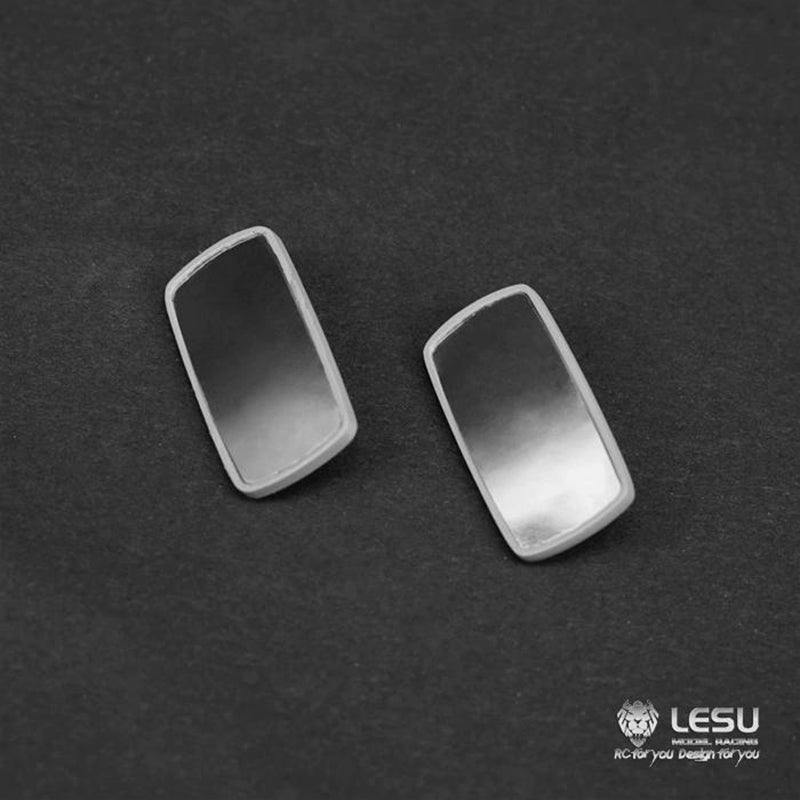 LESU 1/16 loader model rear view lens stainless steel simulation accessories