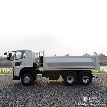 LESU1/14 Hino simulation truck 6X6 three-axle drive hydraulic dump truck differential lock axle remote control model