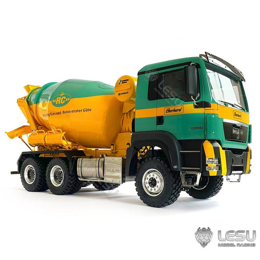 LESU Tamiya 1/14 MAN truck model 6*6 mixer truck engineering RTR metal toy