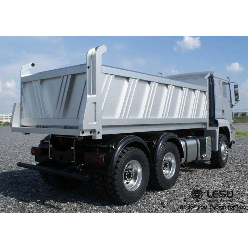 LESU 1/14 Tamiya 6X6 three-axle hydraulic dump truck remote control model toy new drive differential lock axle
