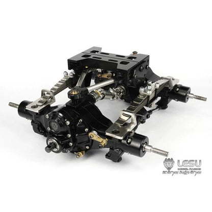 LESU 1/14 Tamiya tractor truck dump truck rear suspension assembly steel plate travel limiter